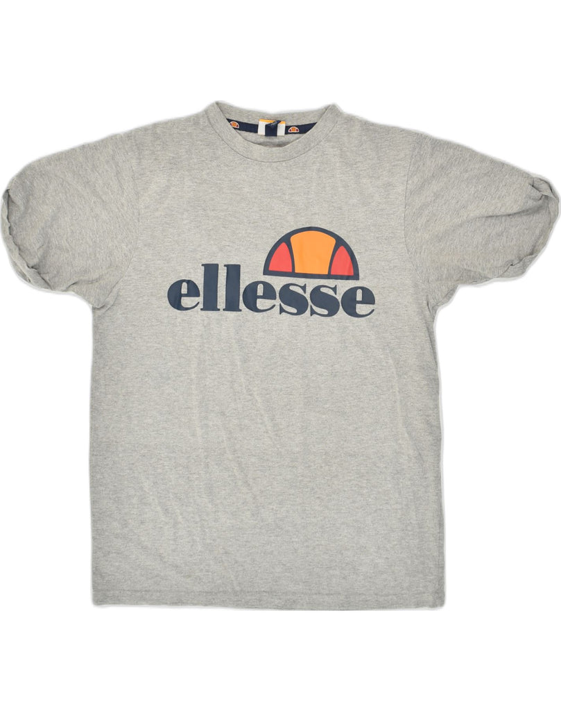 ELLESSE Womens Graphic T-Shirt Top US 8 Medium Grey Cotton | Vintage Ellesse | Thrift | Second-Hand Ellesse | Used Clothing | Messina Hembry 