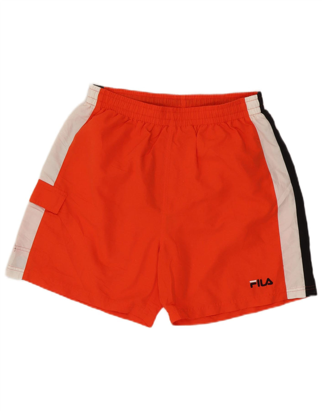 FILA Mens Swimming Shorts Large Orange Colourblock Polyester