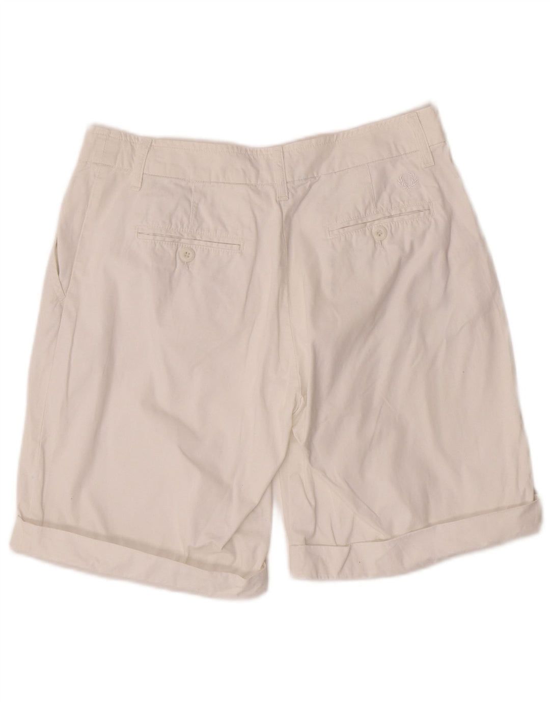 Fred Perry Womens Chino Shorts IT 44 Medium W30 White Cotton