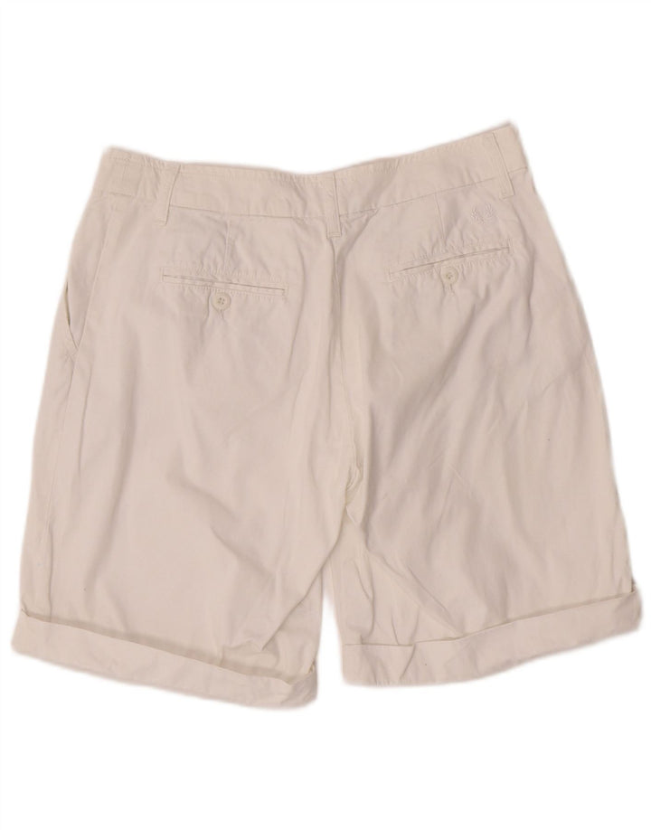 Fred Perry Womens Chino Shorts IT 44 Medium W30 White Cotton