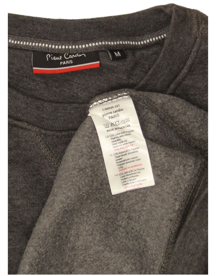 PIERRE CARDIN Mens Sweatshirt Jumper Medium Grey Cotton