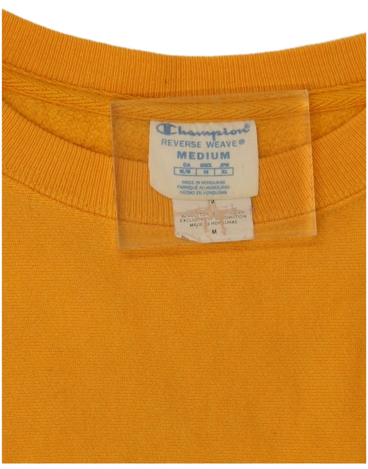 Champion Mens Sweatshirt Jumper Medium Yellow Cotton