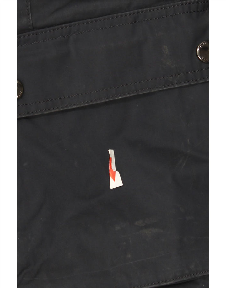 Zara Mens Utility Jacket UK 42 XL Navy Blue Polyester