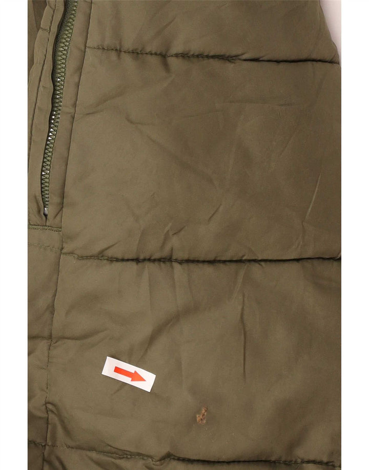 Gap Mens Hooded Padded Coat UK 40 Large Khaki Polyester