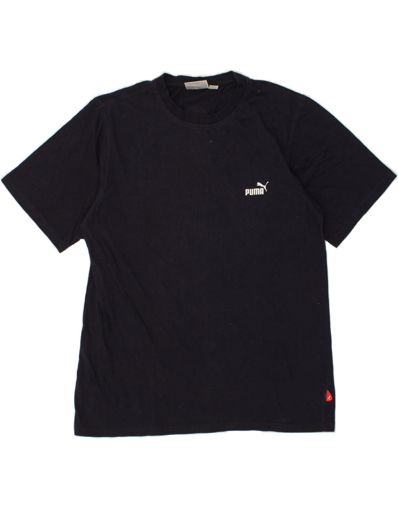 PUMA Mens T-Shirt Top XL Navy Blue | Vintage Puma | Thrift | Second-Hand Puma | Used Clothing | Messina Hembry 