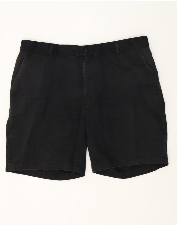 IZOD Mens Chino Shorts W36 Large Black Cotton