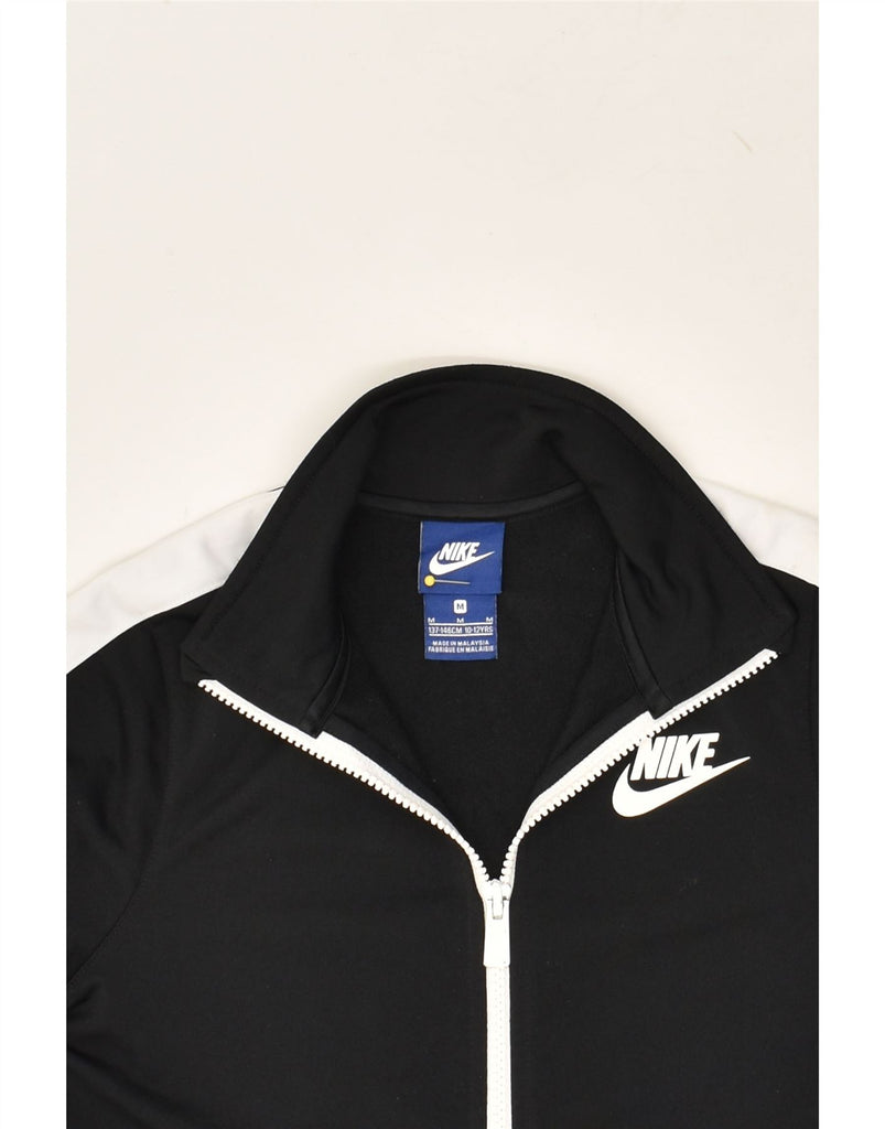 NIKE Girls Tracksuit Top Jacket 10-11 Years Medium Black Colourblock | Vintage Nike | Thrift | Second-Hand Nike | Used Clothing | Messina Hembry 