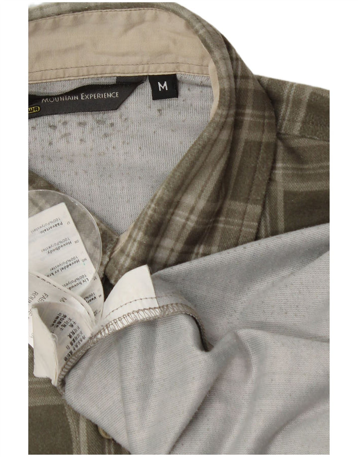 Mountain Experience  Mens Fleece Shirt Medium Khaki Check Polyester