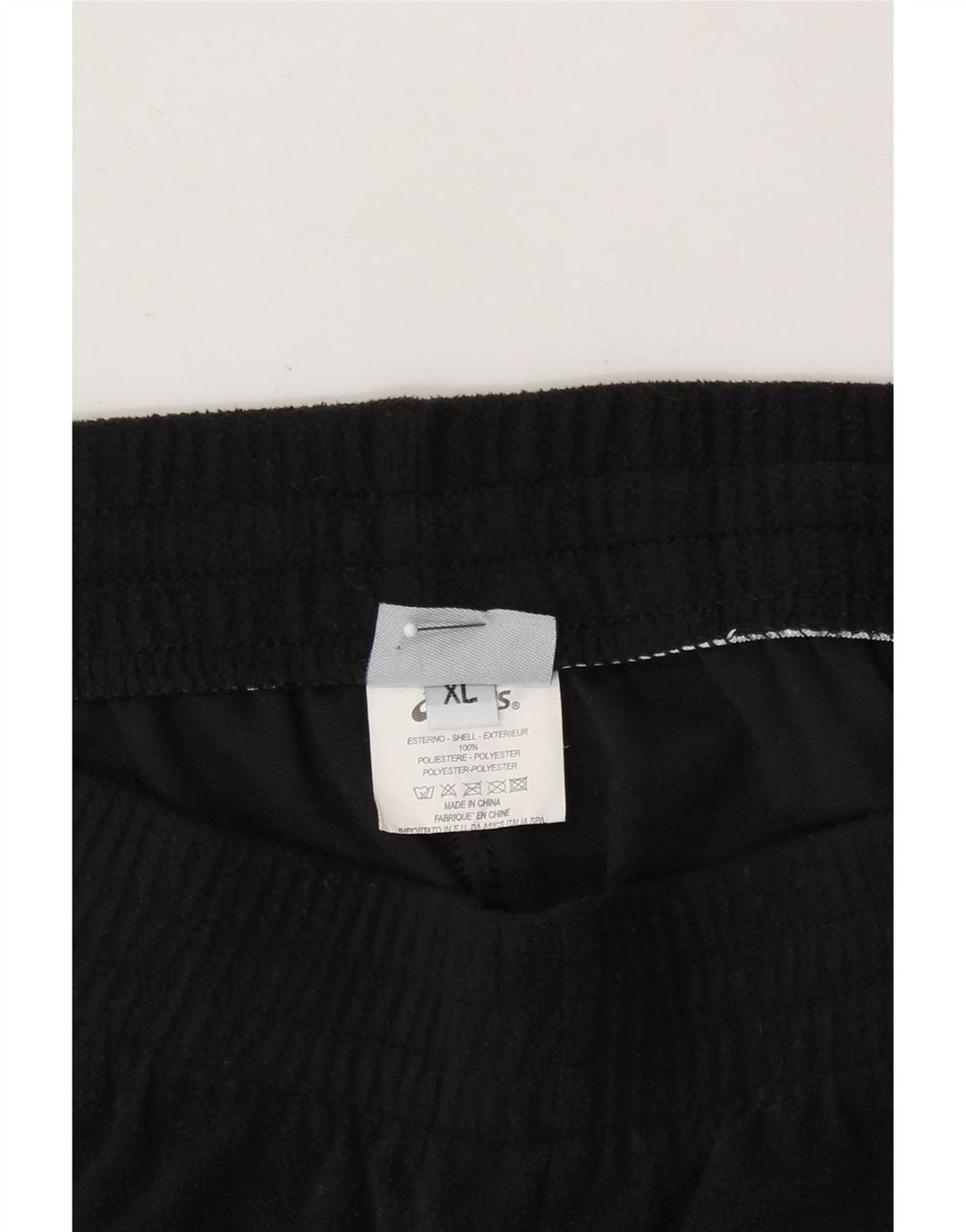 ASICS Womens Fleece Tracksuit Trousers UK 18 XL  Black Polyester Vintage Asics and Second-Hand Asics from Messina Hembry 