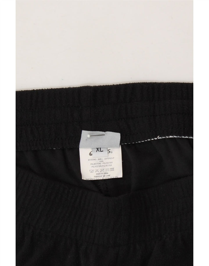 ASICS Womens Fleece Tracksuit Trousers UK 18 XL  Black Polyester Vintage Asics and Second-Hand Asics from Messina Hembry 