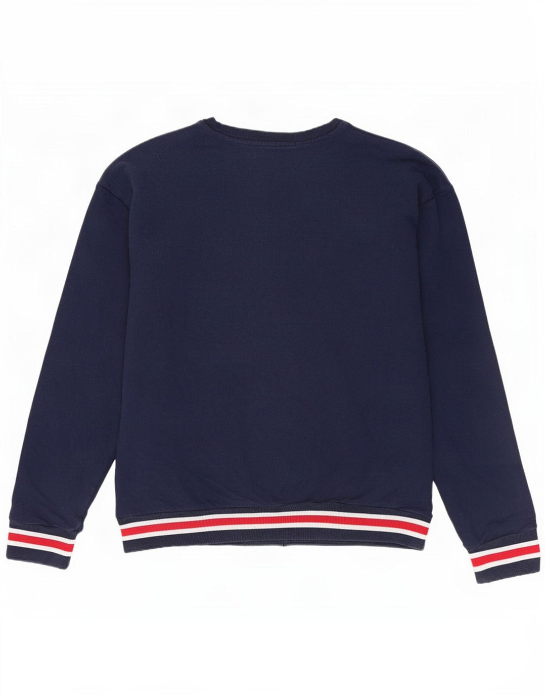 Fila Womens Sweatshirt Jumper UK 14 Medium Navy Blue Cotton