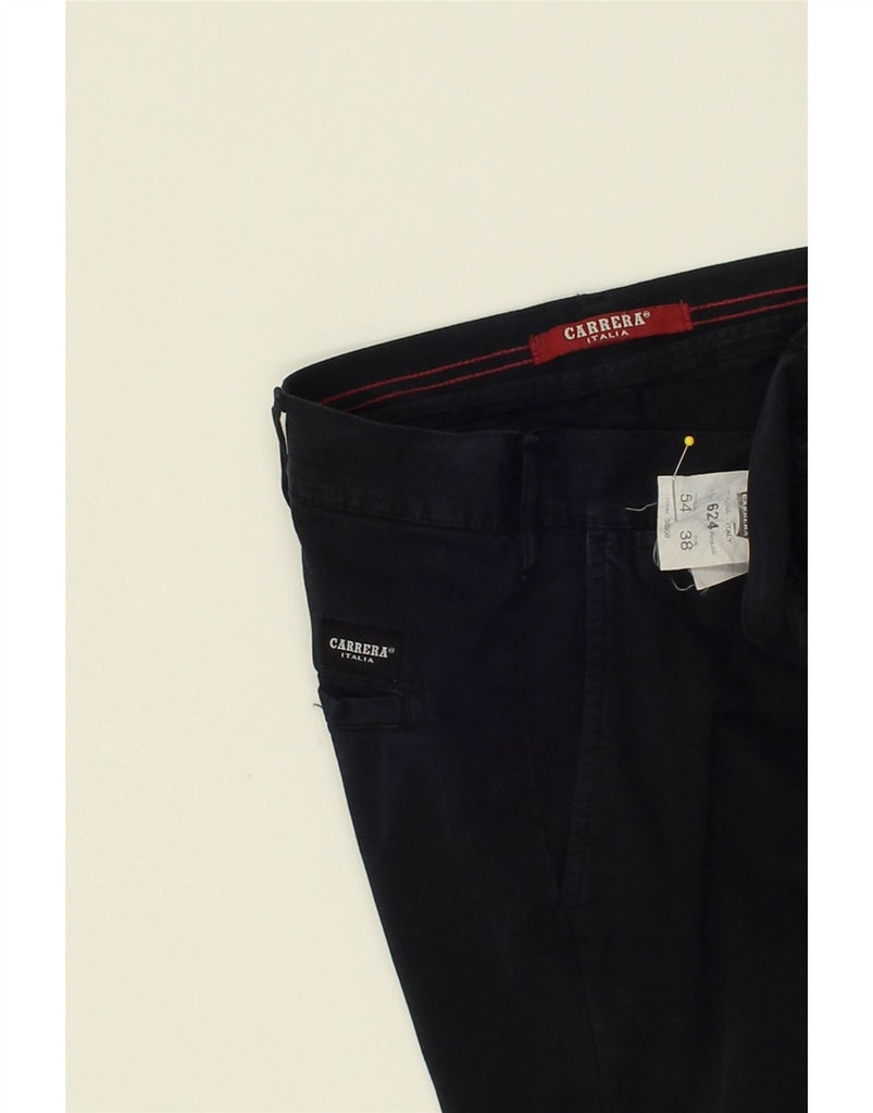 CARRERA Mens Straight Chino Trousers W38 L27 Navy Blue Cotton | Vintage Carrera | Thrift | Second-Hand Carrera | Used Clothing | Messina Hembry 