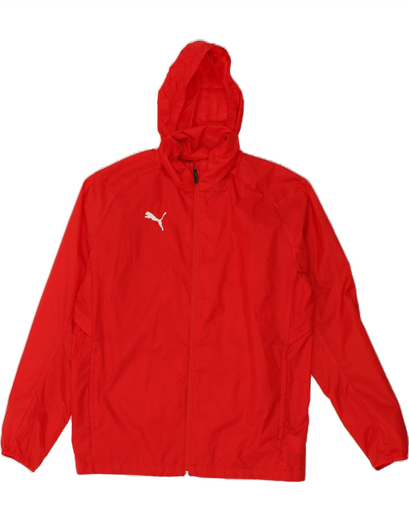 PUMA Mens Hooded Tracksuit Top Jacket XL Red Nylon Vintage Puma and Second-Hand Puma from Messina Hembry 