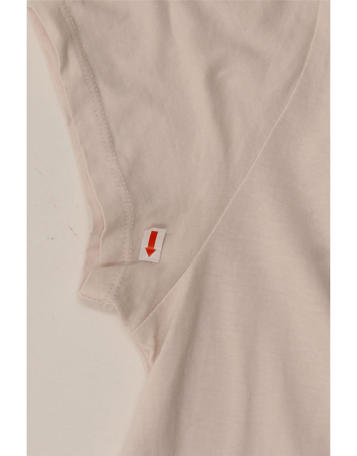 LEVI'S Womens Graphic T-Shirt Top UK 14 Medium Pink Cotton Vintage Levi's and Second-Hand Levi's from Messina Hembry 