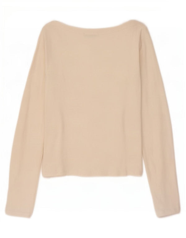 Zara Womens Crop Top Long Sleeve UK 14 Large White