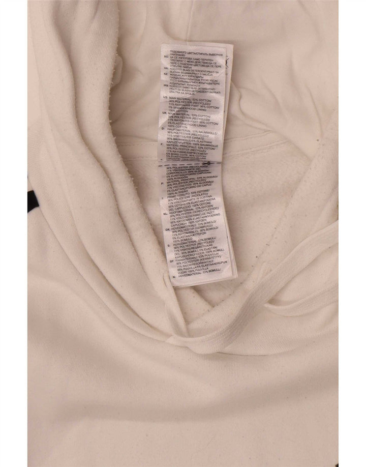Adidas Mens Hoodie Jumper Medium White Cotton