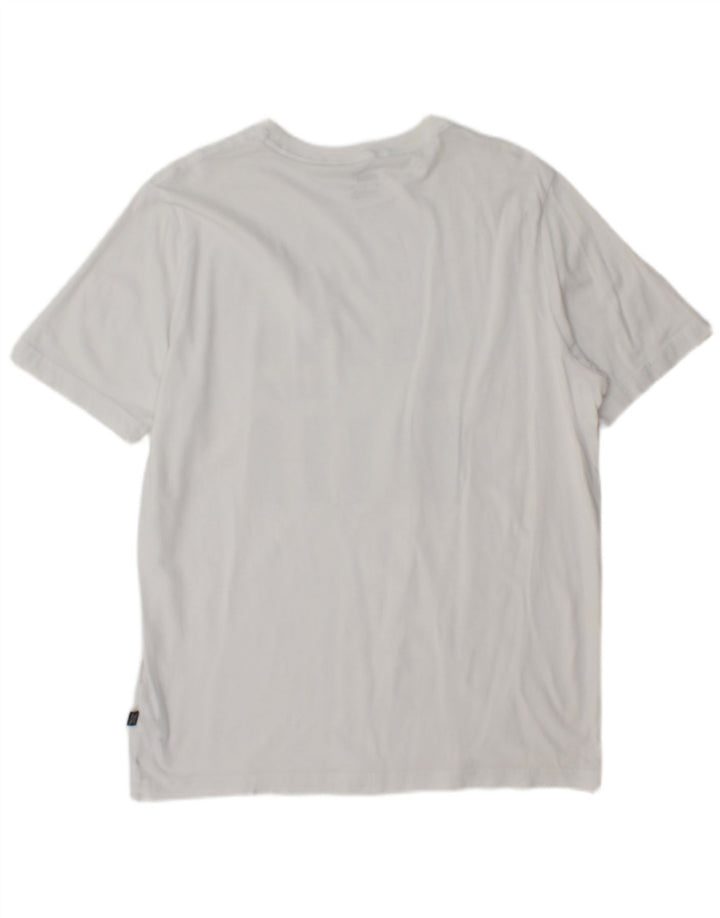 Puma Mens Graphic T-Shirt Top Medium White Cotton