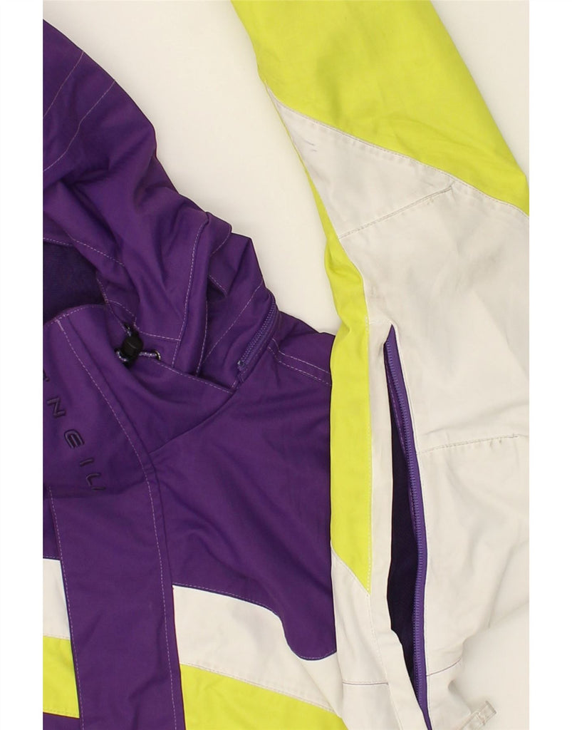 O'NEILL Womens Hooded Windbreaker Jacket UK 10 Small Purple Colourblock | Vintage O'Neill | Thrift | Second-Hand O'Neill | Used Clothing | Messina Hembry 