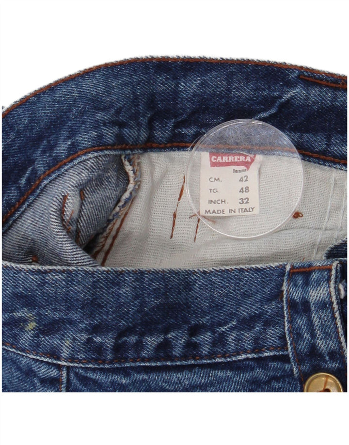 Carrera Mens Straight Jeans W32 L26 Blue Cotton