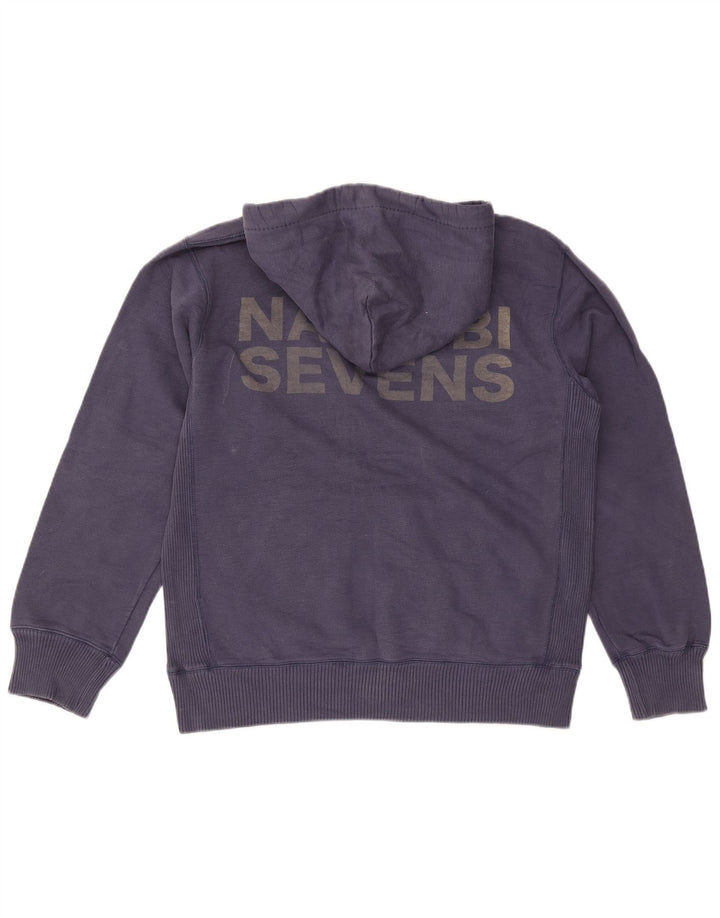 Jack Wills Mens Graphic Hoodie Jumper Medium Navy Blue Cotton