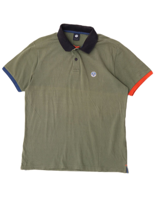 North Sails Mens Polo Shirt Small Khaki