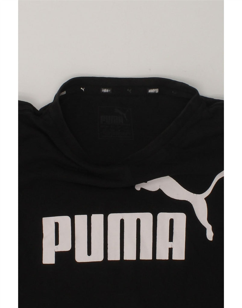 PUMA Boys Graphic T-Shirt Top 7-8 Years Black Cotton | Vintage Puma | Thrift | Second-Hand Puma | Used Clothing | Messina Hembry 