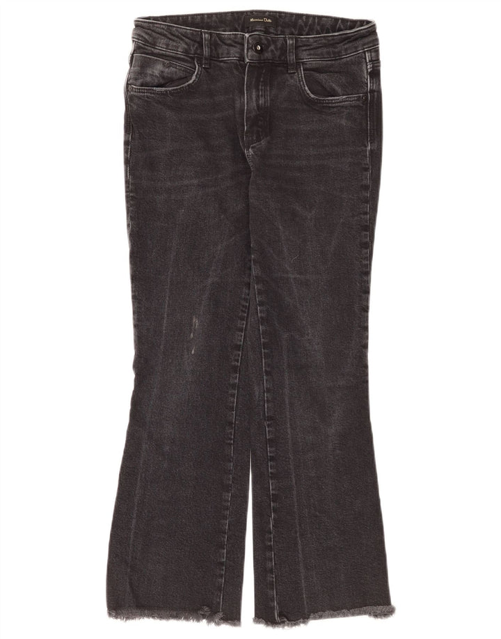 Massimo Dutti Womens Bootcut Jeans EU 36 XS W26 L25 Black Cotton