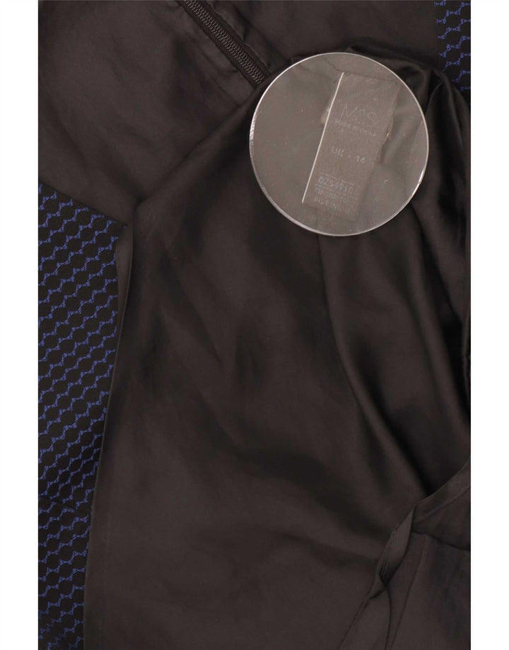 Marks & Spencer Womens Sheath Dress UK 14 Medium Navy Blue Colourblock