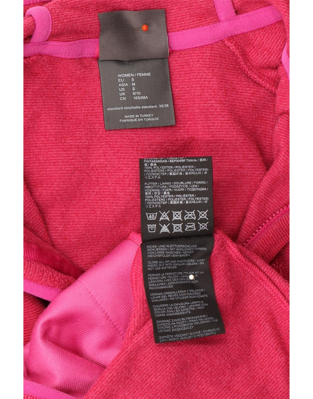 JACK WOLFSKIN Womens Zip Hoodie Sweater UK 8/10 Small Pink Polyester