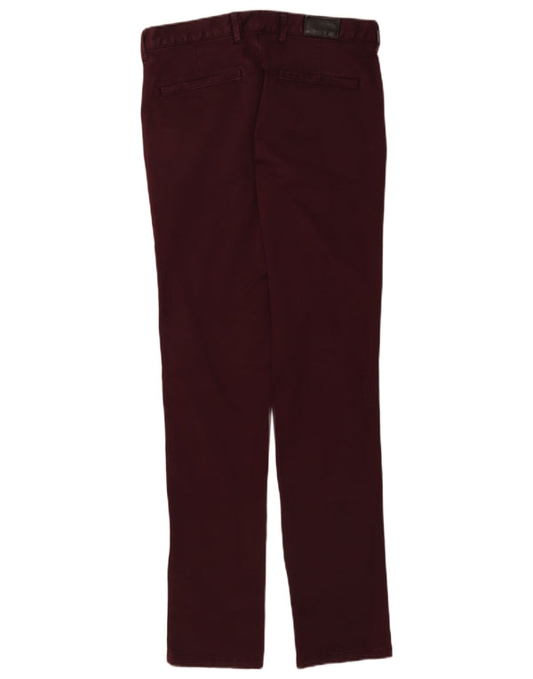 Zara Mens Skinny Chino Trousers EU 36 XS W29 L32 Burgundy