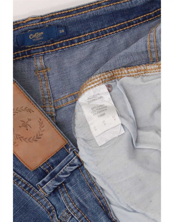 Cotton Traders Mens Regular Slim Jeans W38 L27 Blue