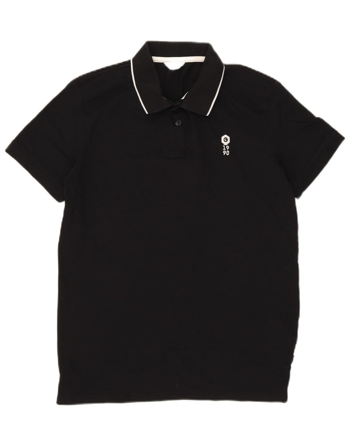 Jack & Jones Mens Polo Shirt Medium Black Cotton