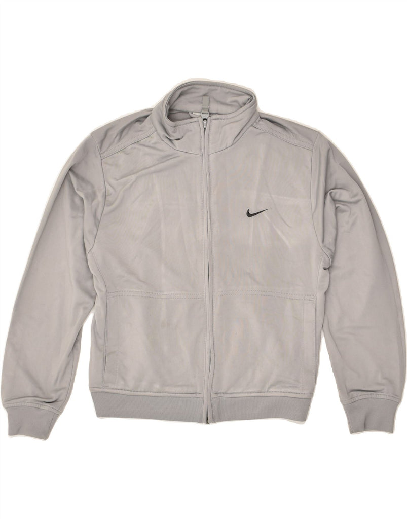 NIKE Boys Tracksuit Top Jacket 9-10 Years Small Grey Polyester | Vintage Nike | Thrift | Second-Hand Nike | Used Clothing | Messina Hembry 