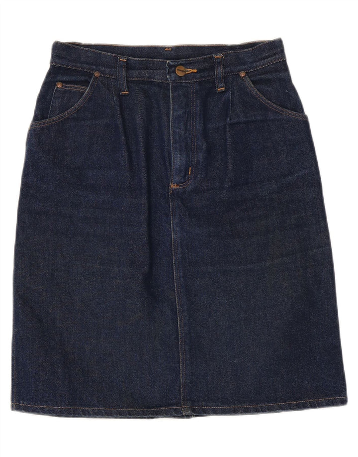 WRANGLER Womens Denim Skirt W26 Small Navy Blue Cotton