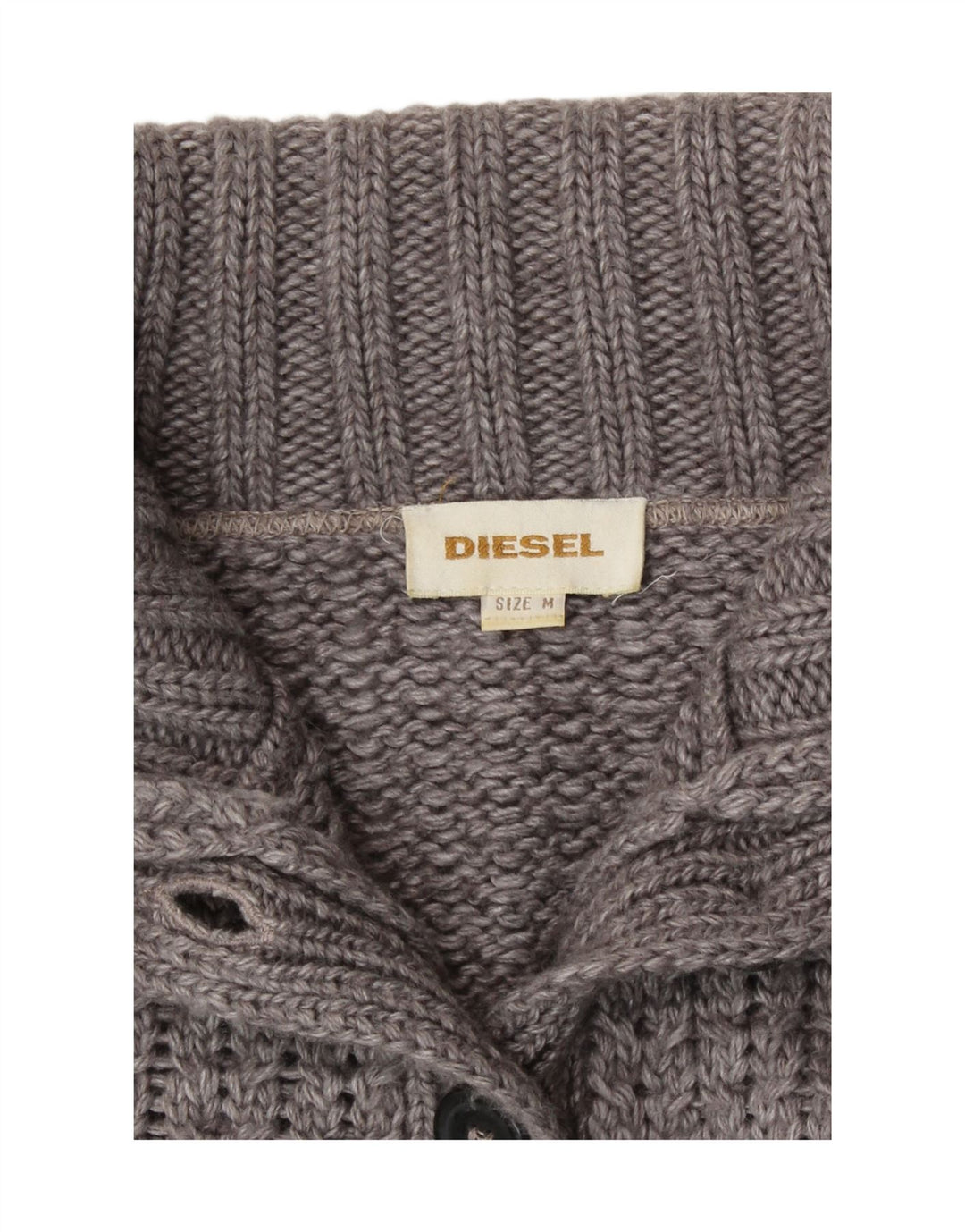 Diesel Womens Crop Cardigan Sweater UK 14 Medium Grey