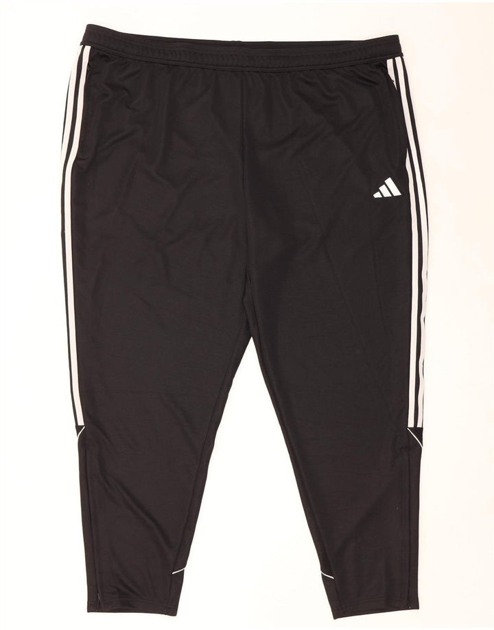 Adidas Mens Aeroready Regular Fit Tracksuit Trousers 4XL Black Polyester