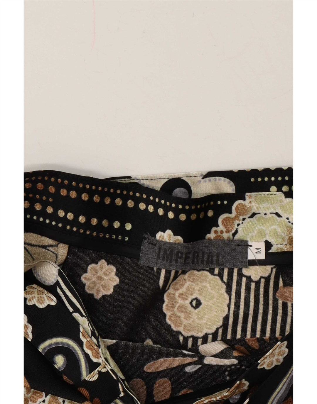 Imperial Womens Graphic A-Line Skirt Medium W28 Black Floral