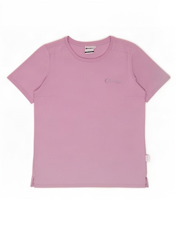 Champion Womens T-Shirt Top UK 14 Medium Purple