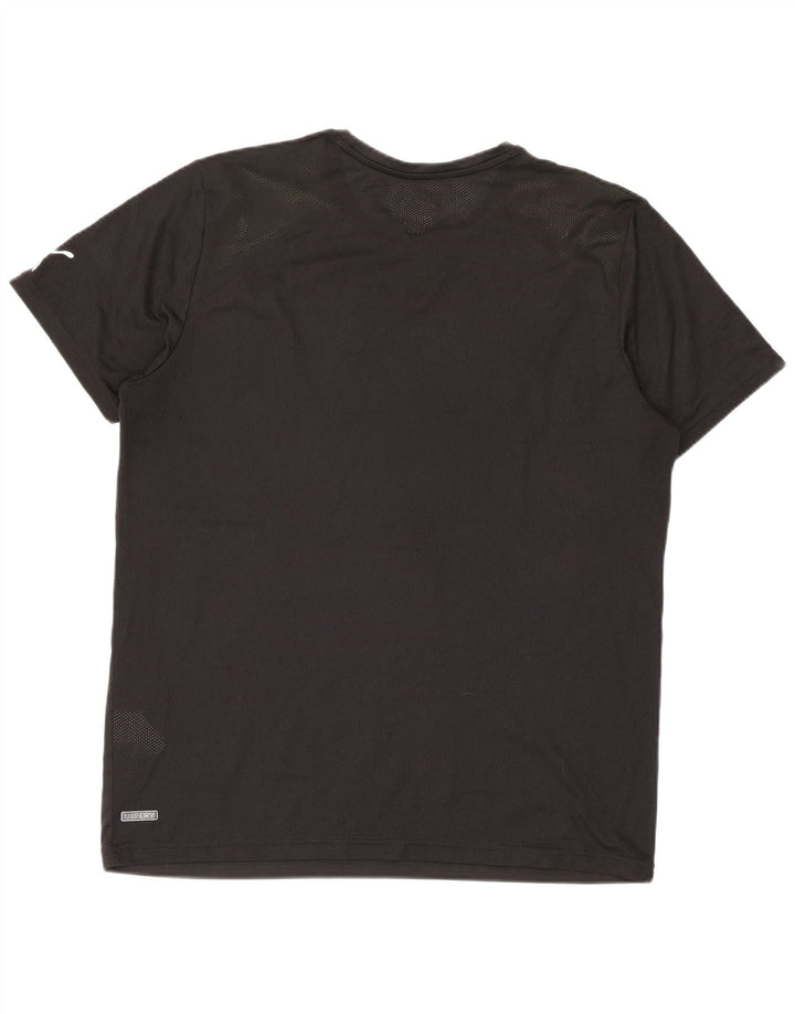 Puma Mens Graphic T-Shirt Top Large Black Colourblock Polyester