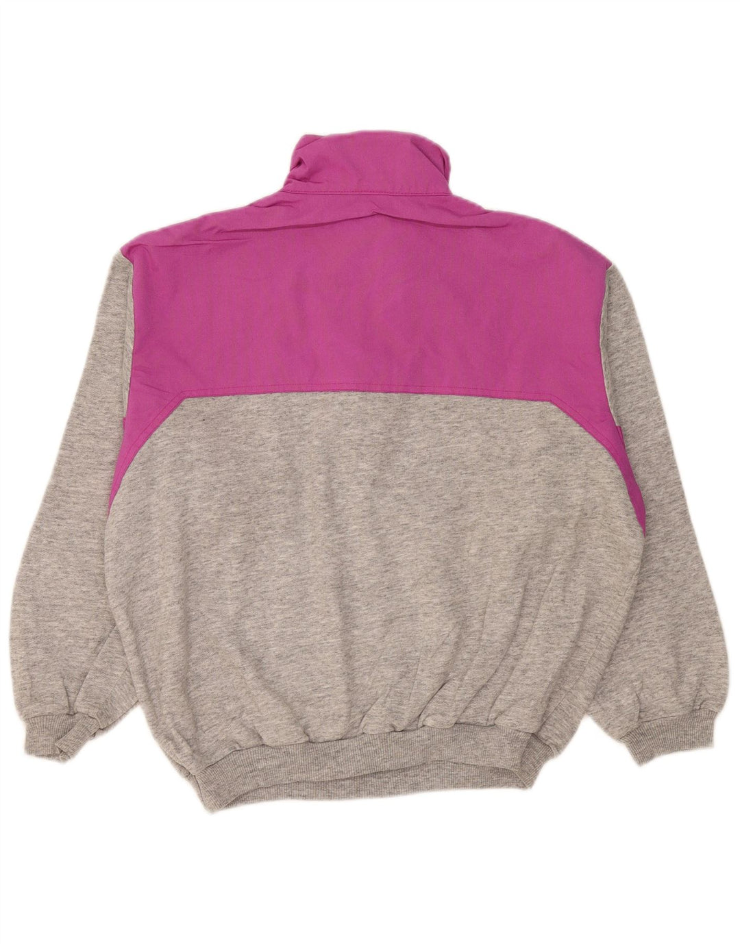 Belfe & Belfe Mens Zip Neck Sweatshirt Jumper IT 52 Large Grey Colourblock