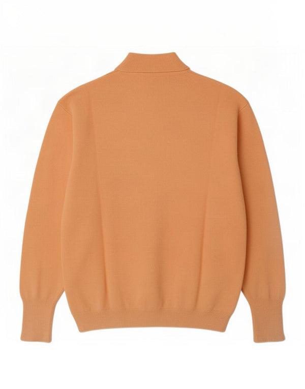 Vintage Womens Turtle Neck Jumper Sweater IT 44 Medium Orange Wool