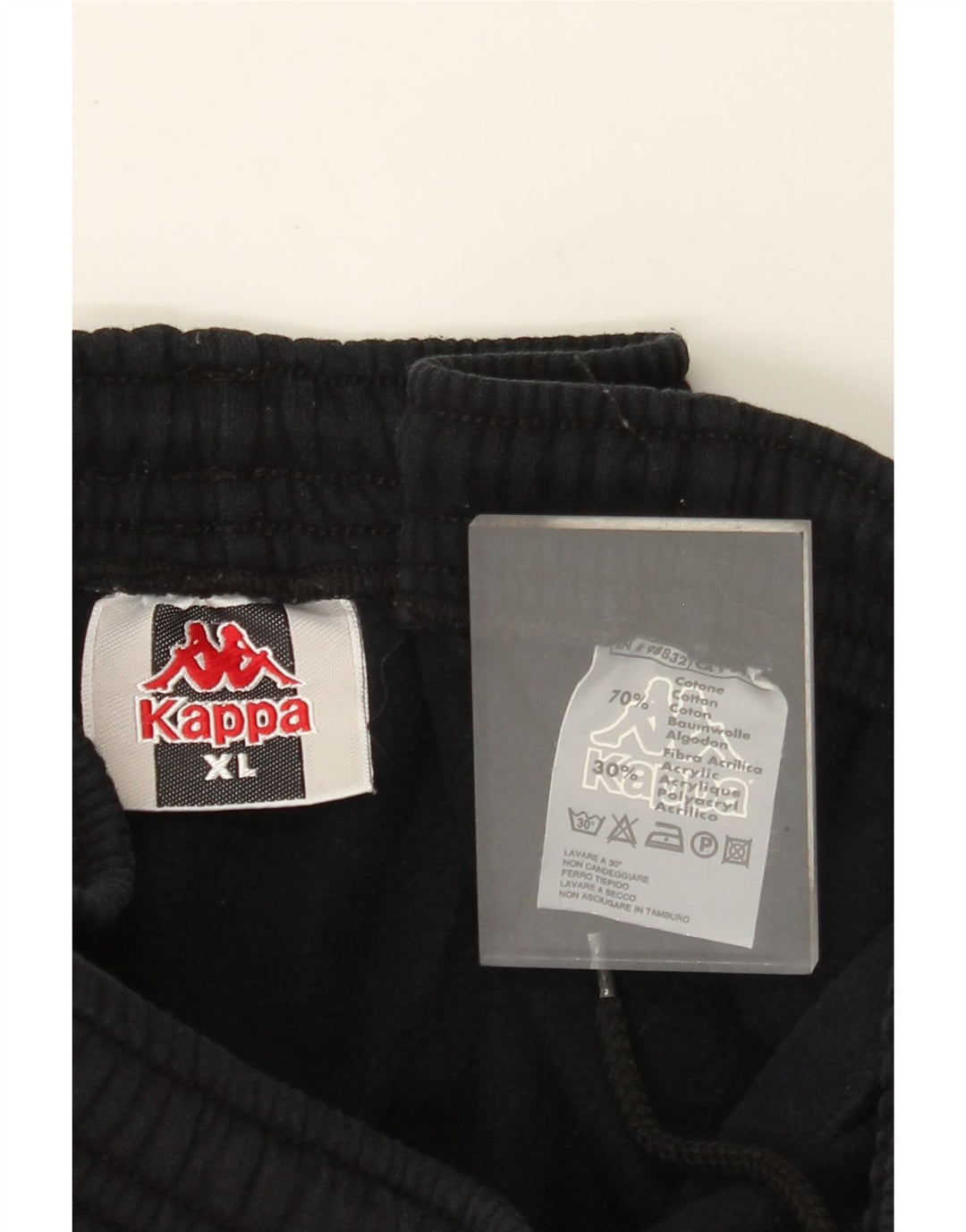 KAPPA Mens Tracksuit Trousers XL  Black Cotton