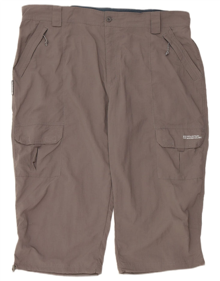 MOUNTAIN WAREHOUSE Mens Cargo Bermuda Shorts W42 2XL  Grey Nylon