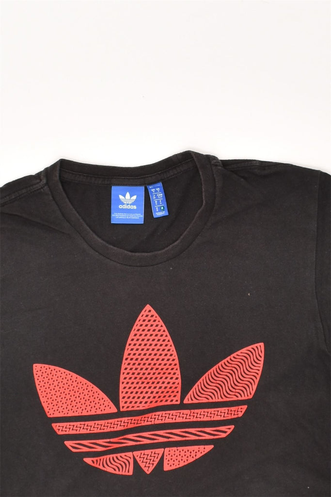 ADIDAS Mens Graphic T-Shirt Top Small Black Cotton | Vintage Adidas | Thrift | Second-Hand Adidas | Used Clothing | Messina Hembry 