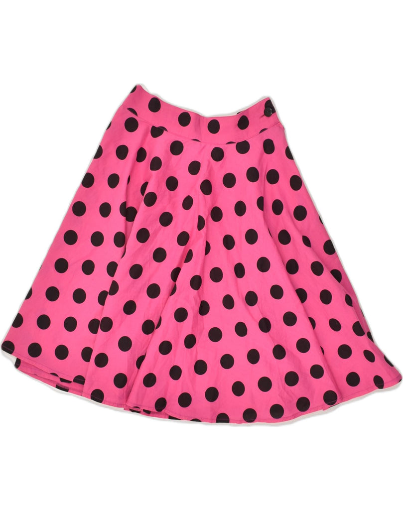 COVERI GIRL Girls A-Line Skirt 9-10 Years W24 Pink Polka Dot Cotton | Vintage Coveri Girl | Thrift | Second-Hand Coveri Girl | Used Clothing | Messina Hembry 