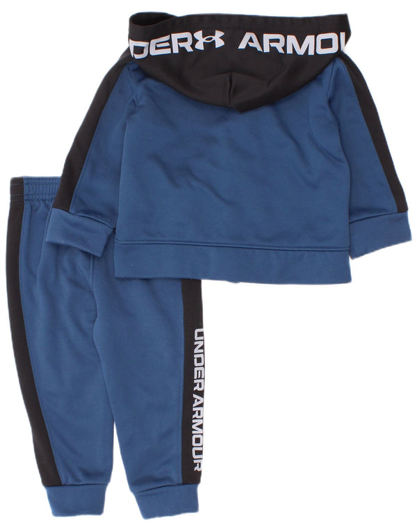 Under Armour Baby Boys Full Tracksuit 9-12 Months Navy Blue Colourblock