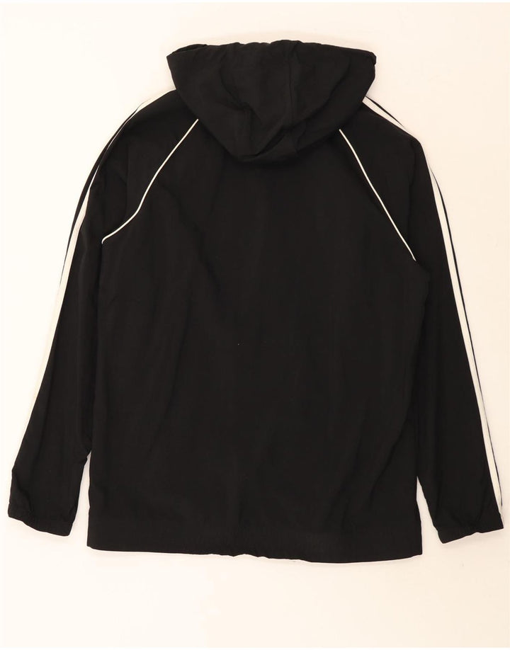 Adidas Mens Hooded Tracksuit Top Jacket Medium Black Nylon