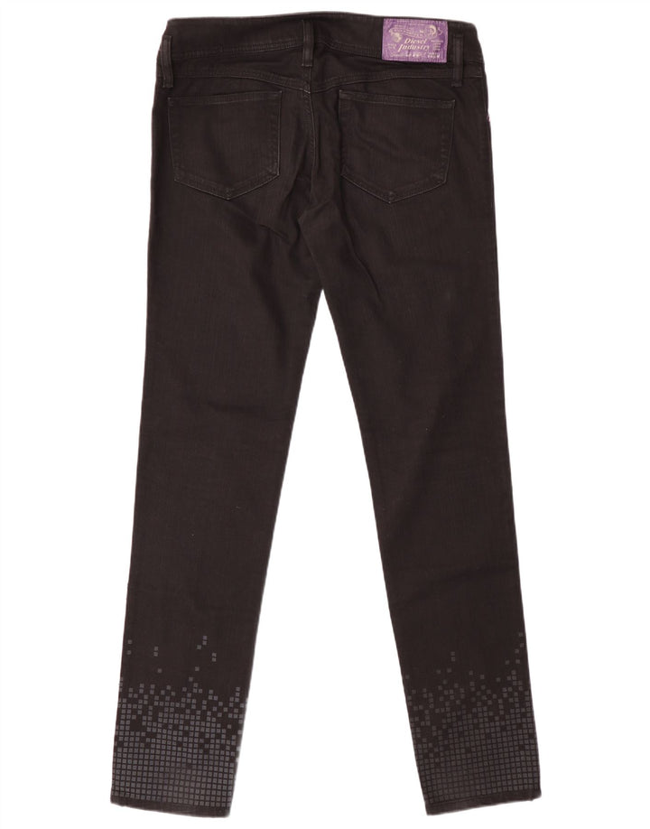 Diesel Womens Matic Slim Jeans W31 L34 Black Geometric Cotton