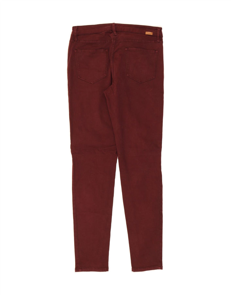 MASSIMO DUTTI Womens Skinny Casual Trousers EU 40 Medium W30 L29 Burgundy Vintage Massimo Dutti and Second-Hand Massimo Dutti from Messina Hembry 