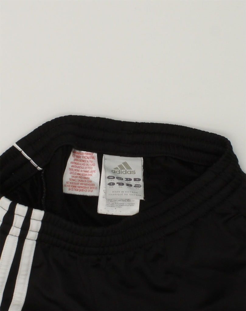 ADIDAS Boys Tracksuit Trousers Joggers 7-8 Years Black Polyester | Vintage Adidas | Thrift | Second-Hand Adidas | Used Clothing | Messina Hembry 